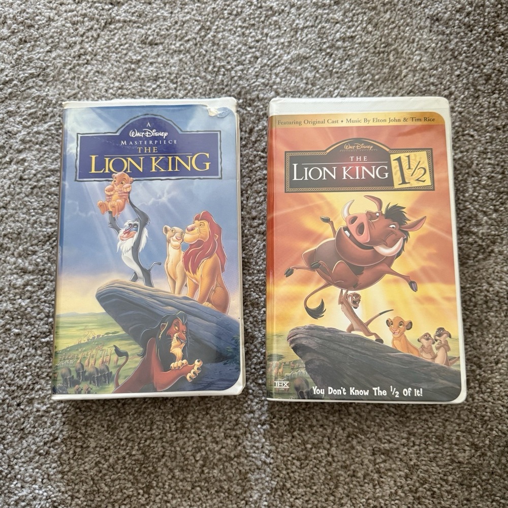 The Lion King VHS Lot Masterpiece Simba's Pride 1 1/2 VCR Tapes Disney 3-Pack